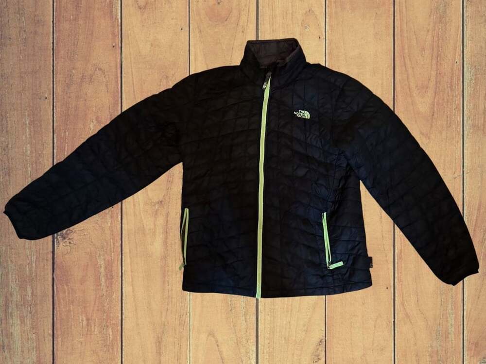 The North Face Boys' Black Quilted Puffer Jacket, XL (18/20) (TG)